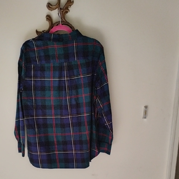 Talbots Women's Multicolor Plaid Button Down Shirt - Picture 6 of 6